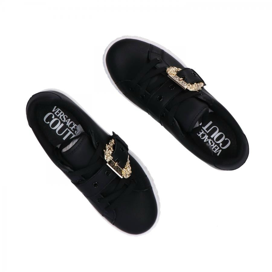 Sneakers Versace Jeans Couture in pelle con fibbia logata donna