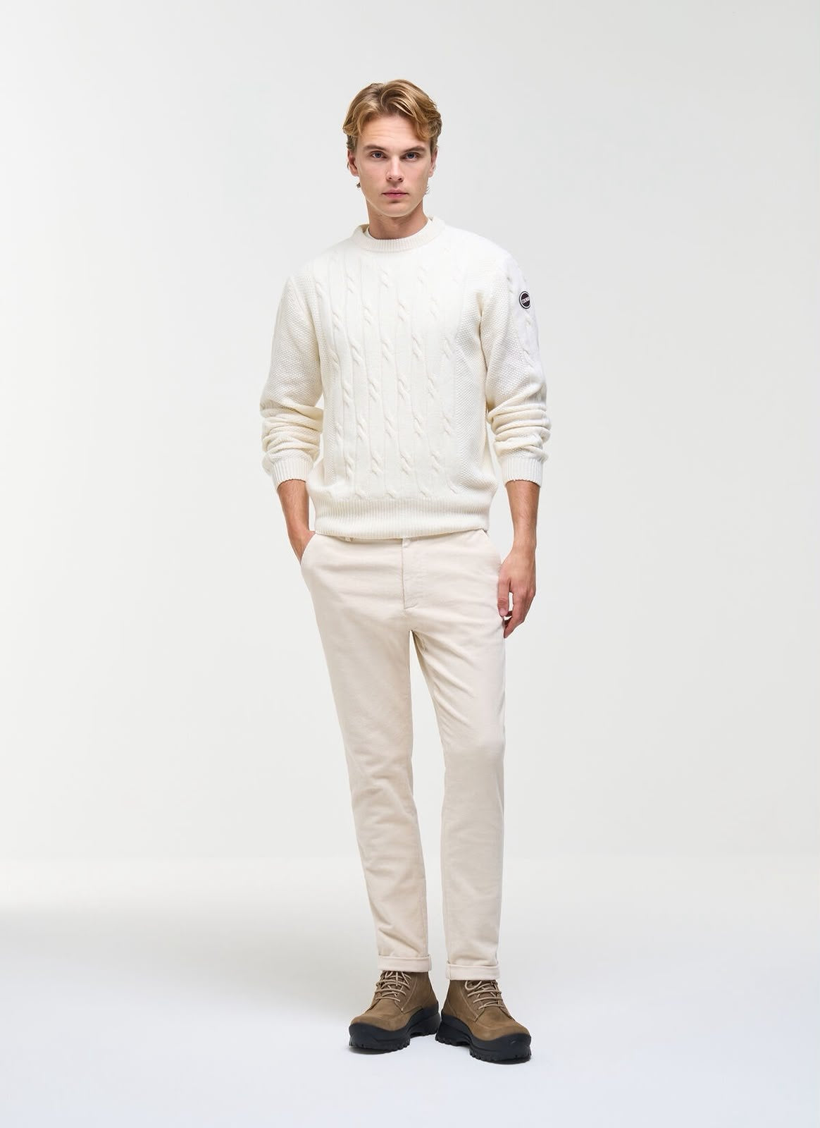 Maglia Colmar in lana girocollo con logo