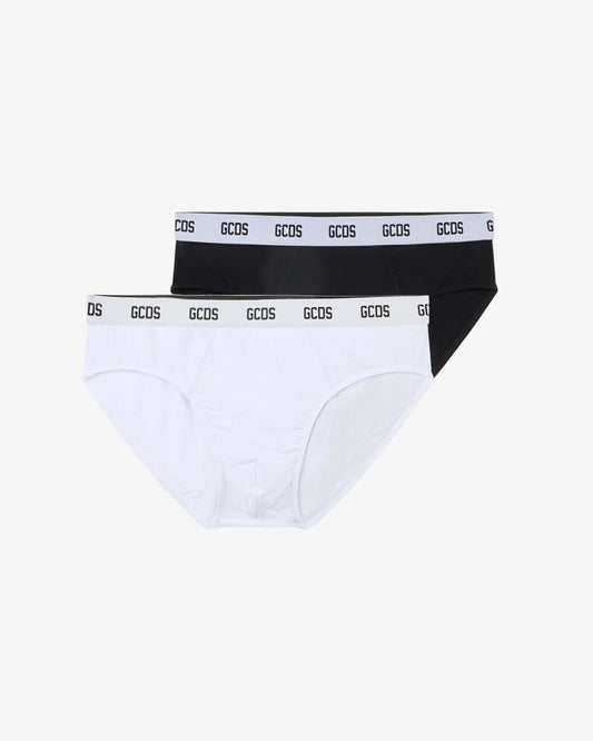 Slip GCDS bi-pack con logo classic uomo