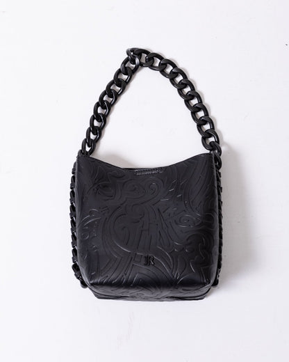 Borsa John Richmond con incisioni, rilievi e logo "JR"