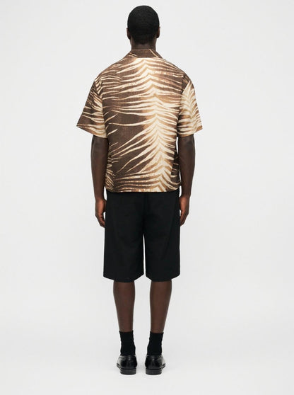 Camicia Just Cavalli in lino con stampa "Nepal Tiger"