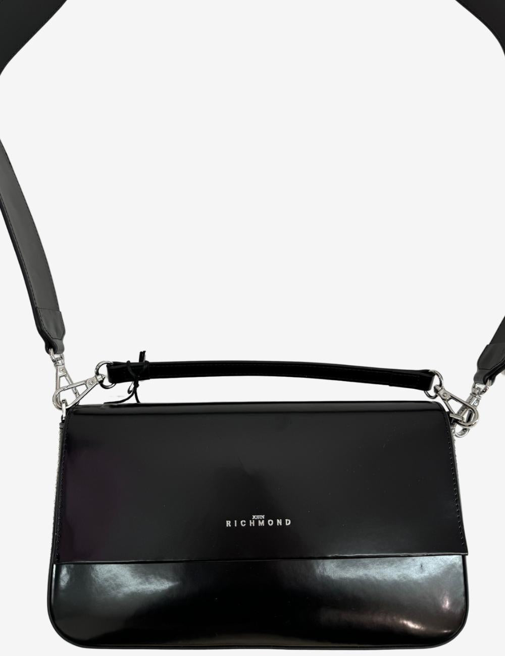 Borsa John Richmond in pelle lucida con borchie e portamonete donna