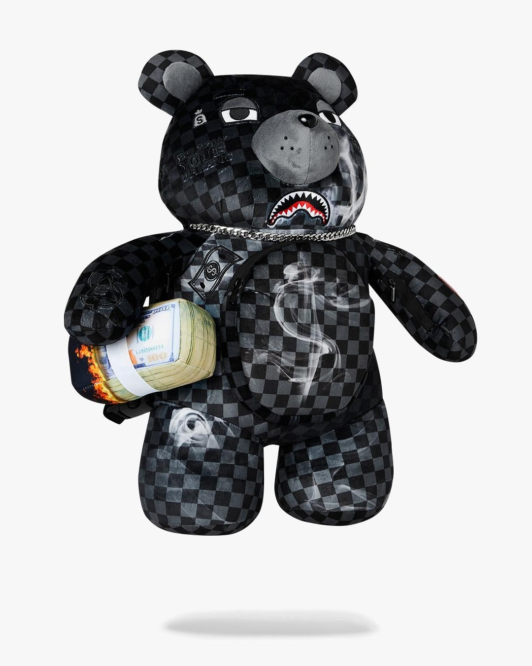 Zaino Sprayground orsetto nero "SIP N’ SMOKE MONEYBEAR BACKPACK"