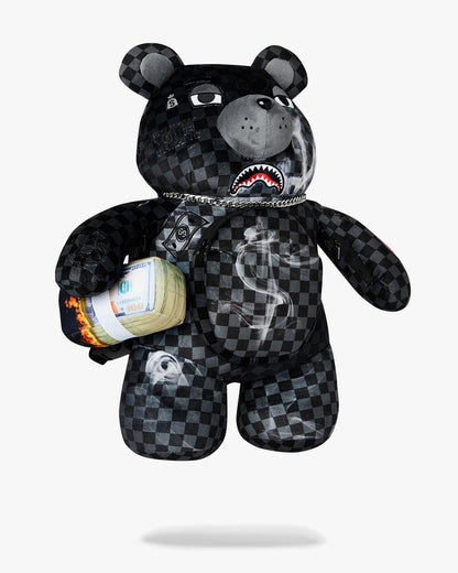 Zaino Sprayground orsetto nero "SIP N’ SMOKE MONEYBEAR BACKPACK"