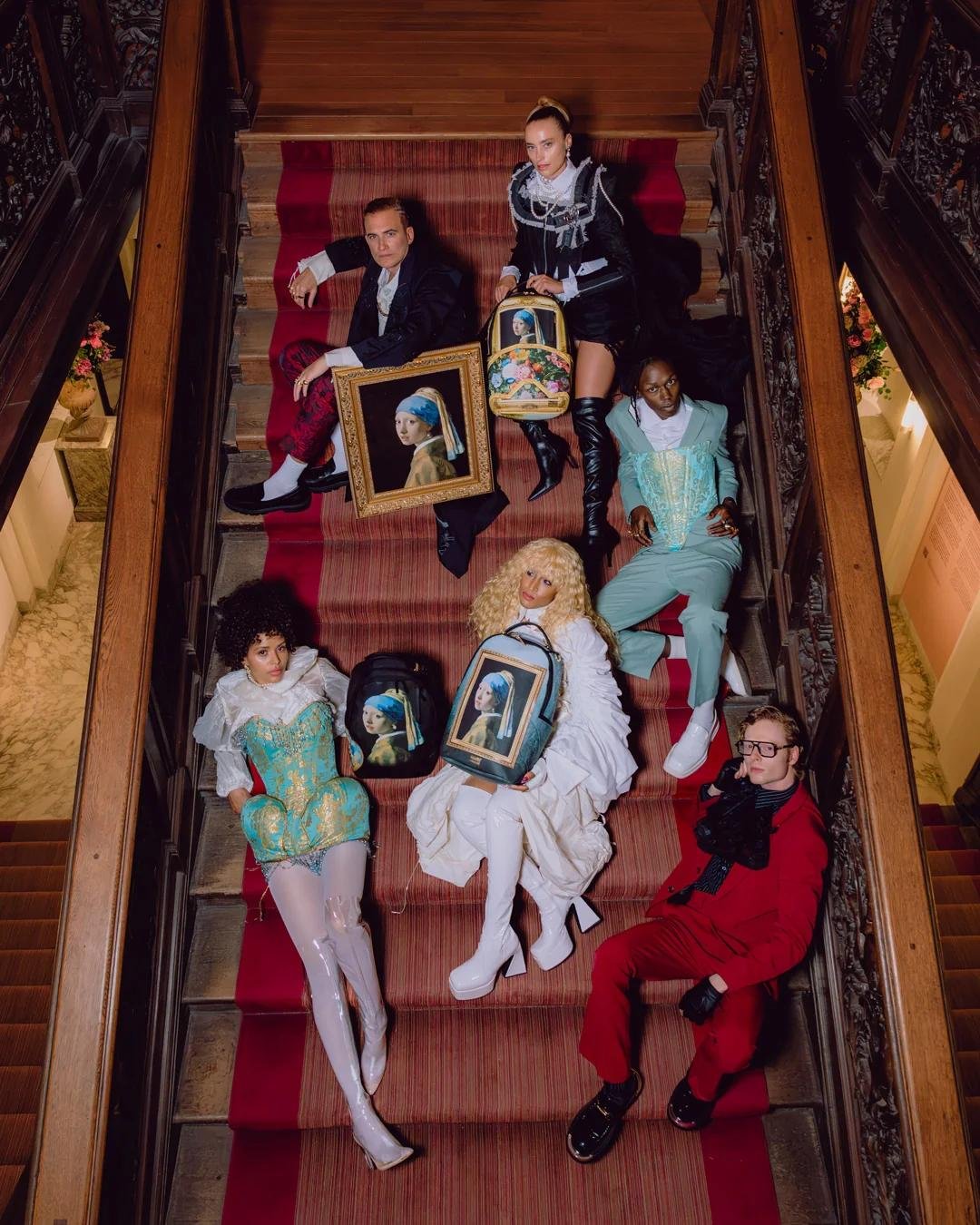 Zaino Sprayground nero MAURITSHUIS MUSEUM BACKPACK