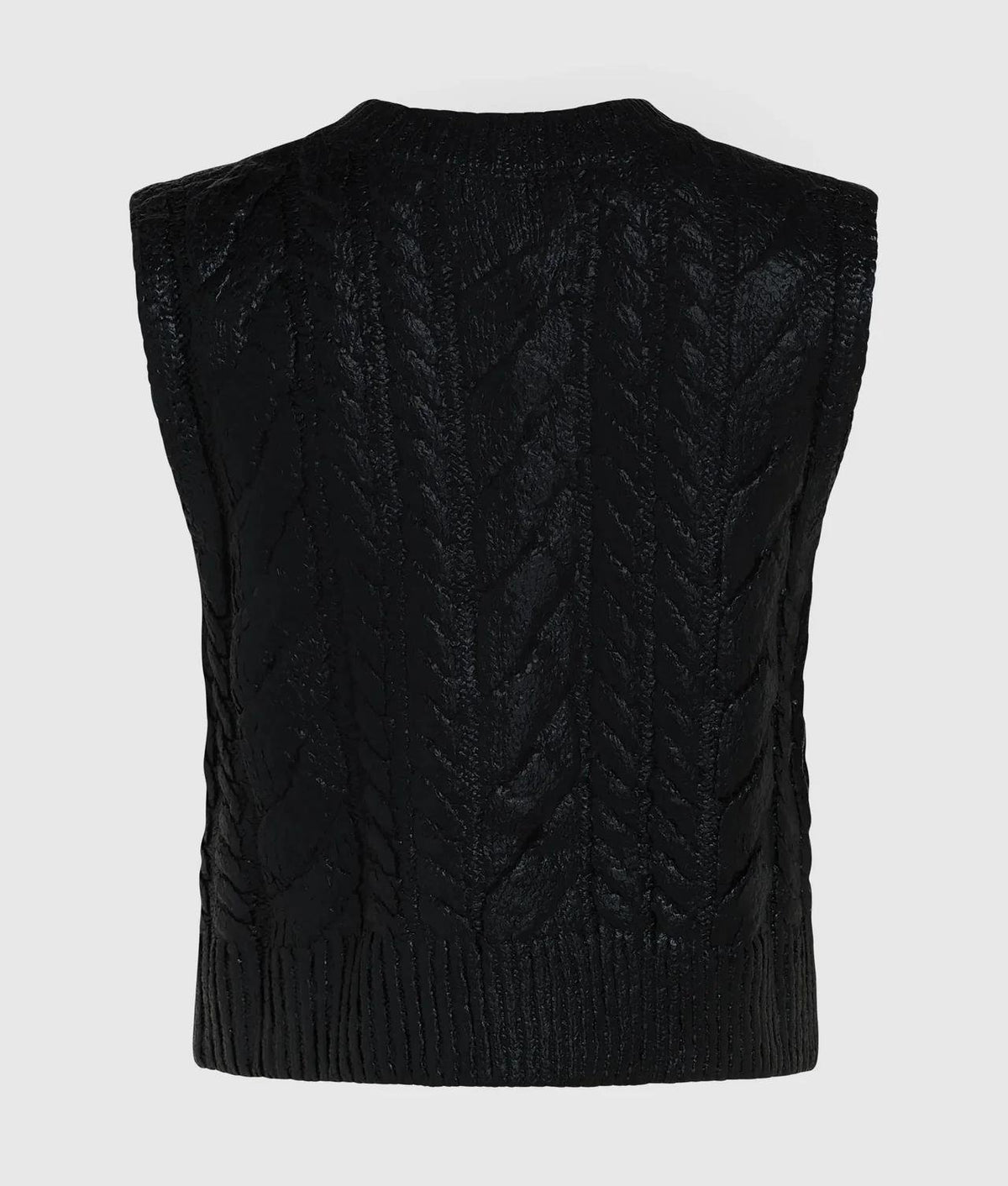 Gilet Karl Lagerfeld Jeans in maglia effetto metallizzato con logo ricamato