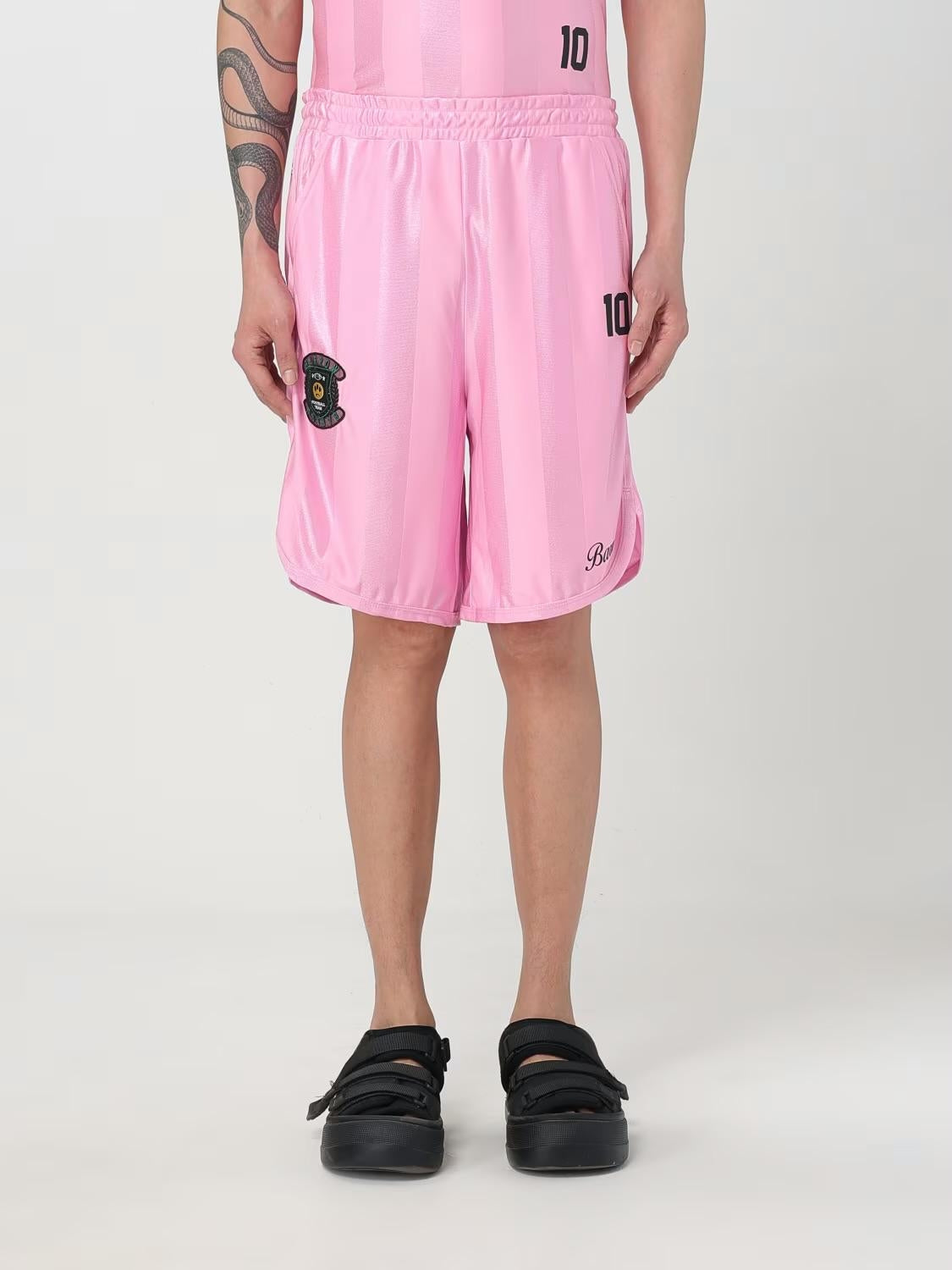 Shorts Barrow in triacetato con logo football team jersey unisex
