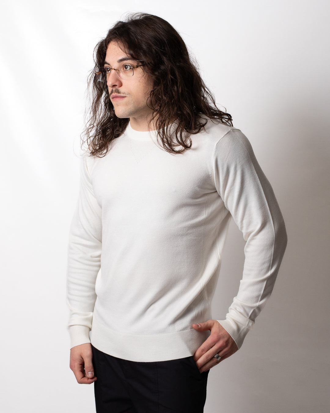 Maglia Richmond X girocollo con patch uomo