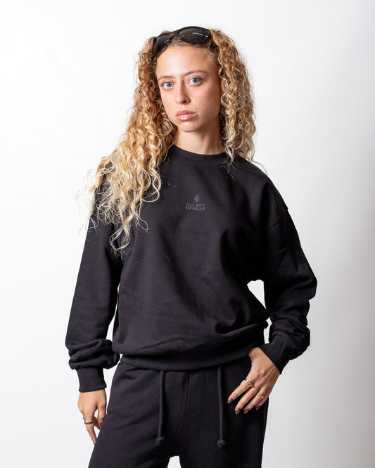 Felpa Marcelo Burlon girocollo con strass donna
