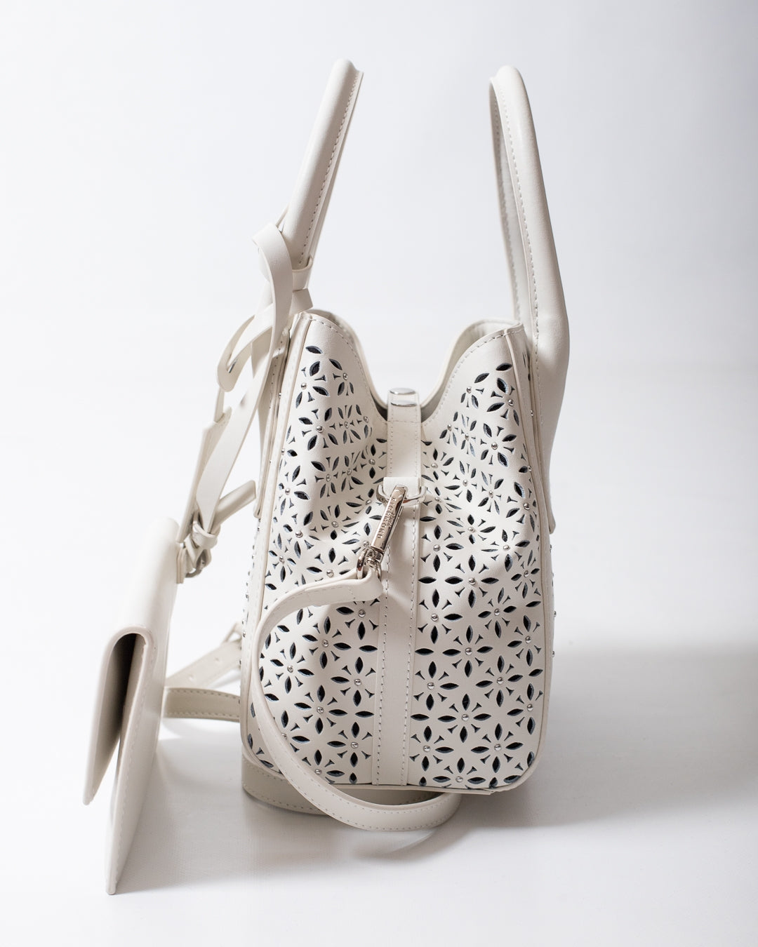 Borsa John Richmond in vera pelle con dettagli traforati donna
