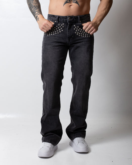 Jeans Richmond X flared leg con borchie uomo