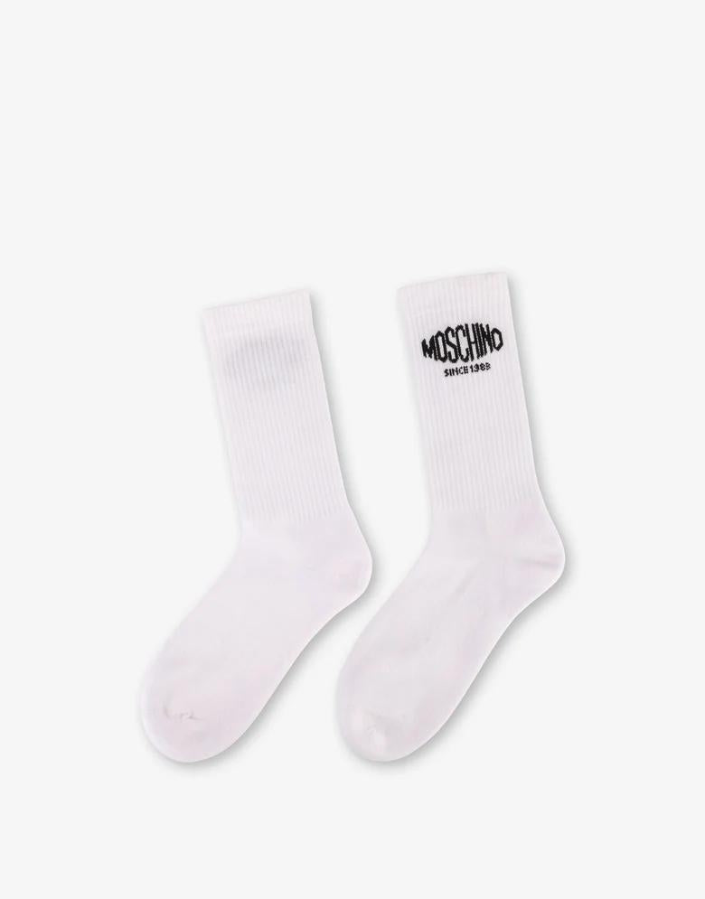 Calze Moschino in spugna logate