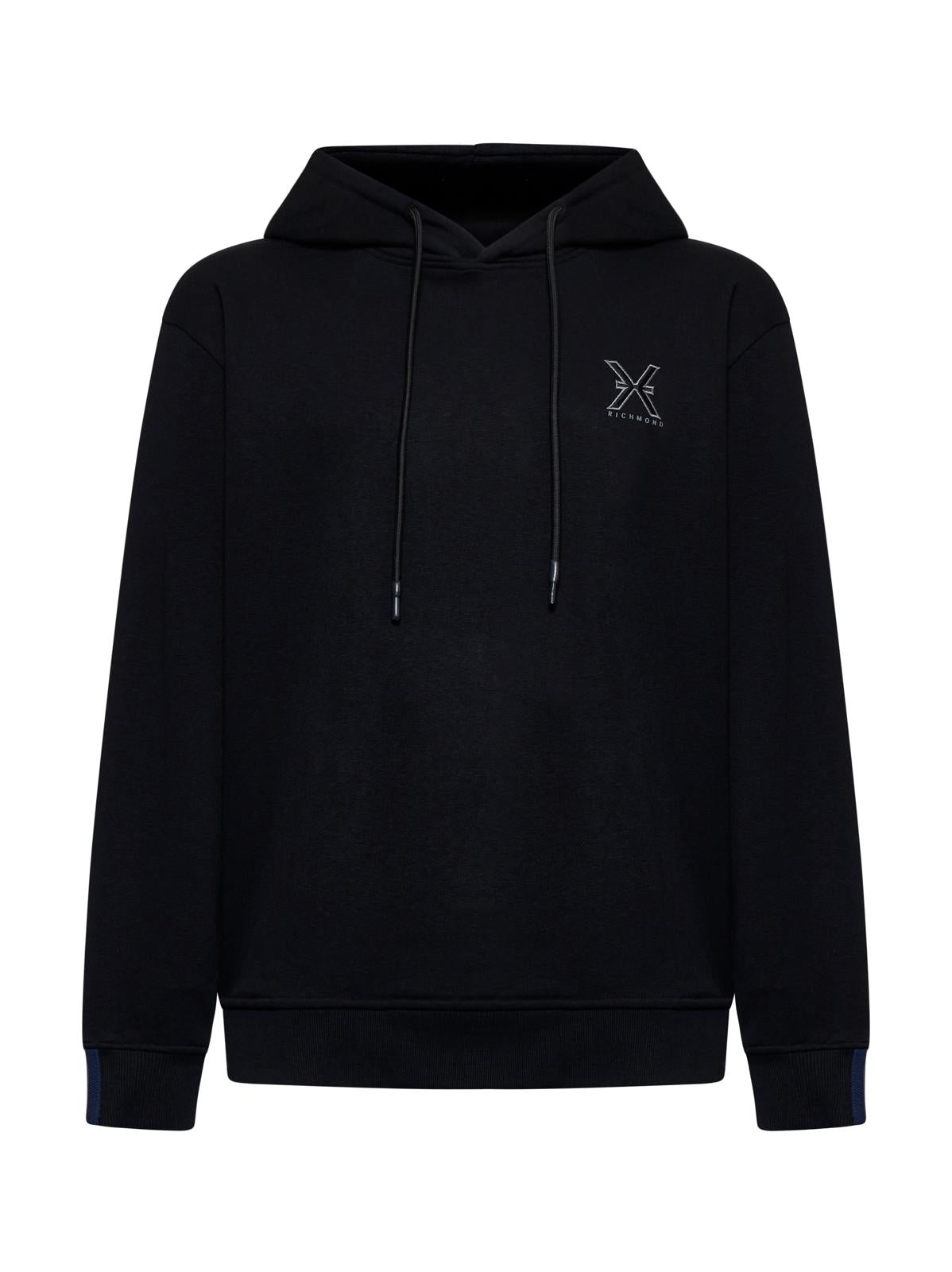 Felpa Richmond X classic con cappuccio e ricamo uomo