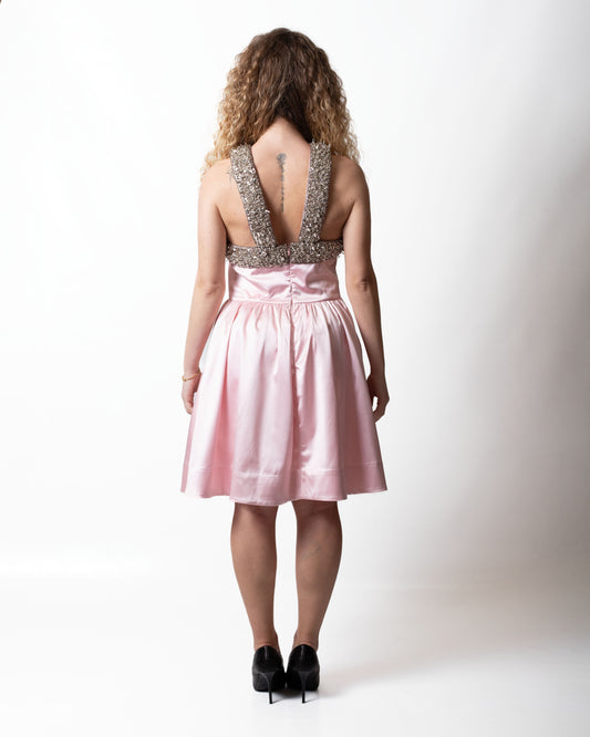 Abito John Richmond short dress in seta con borchie donna