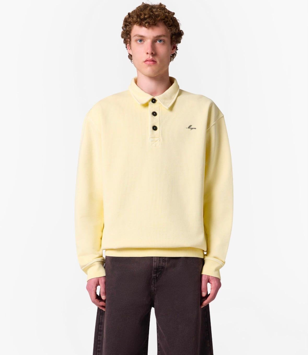 Felpa MSGM con colletto e logo ricamato