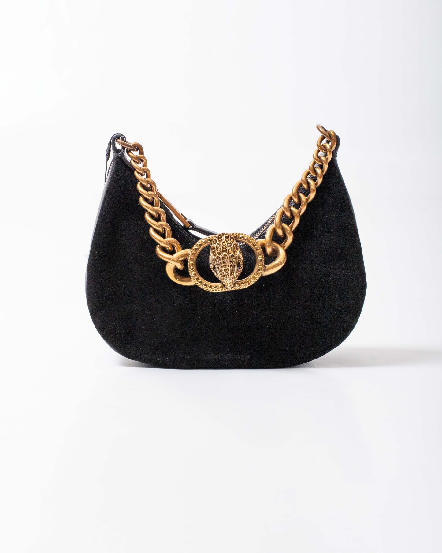 Borsa Kurt Geiger in suede "Chelsea chain" donna