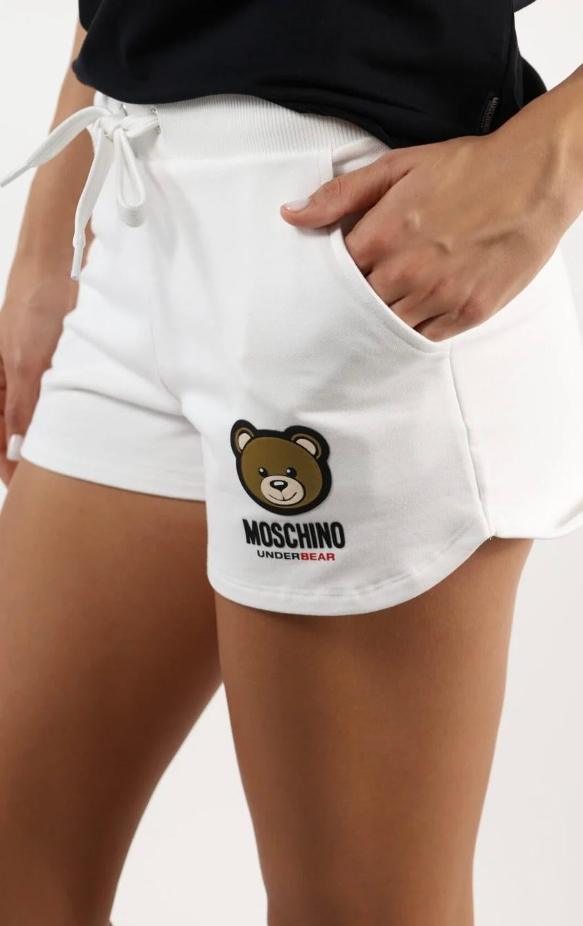 Short Moschino Underwear in felpa con logo "Teddy Bear" donna