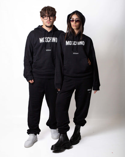 Felpa Moschino con cappuccio e logo basic