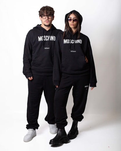 Felpa Moschino con cappuccio e logo basic