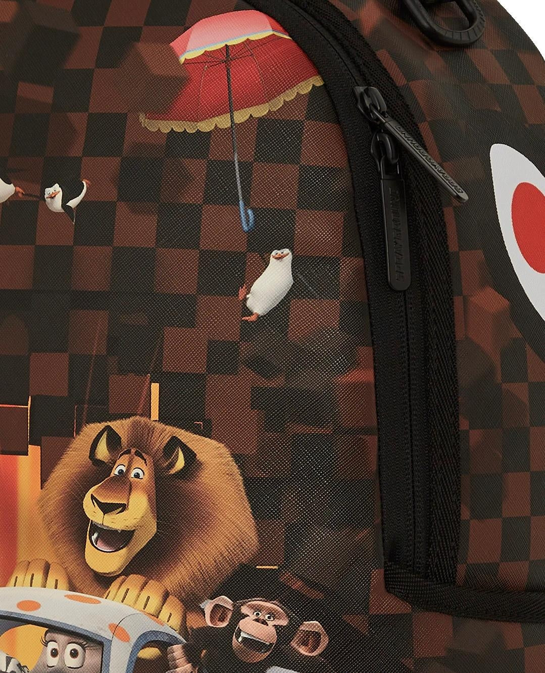 Zaino Sprayground marrone Madagascar checker smash dlxsv backpack