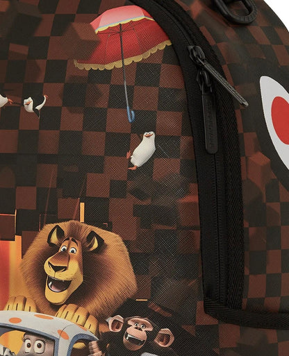 Zaino Sprayground marrone Madagascar checker smash dlxsv backpack