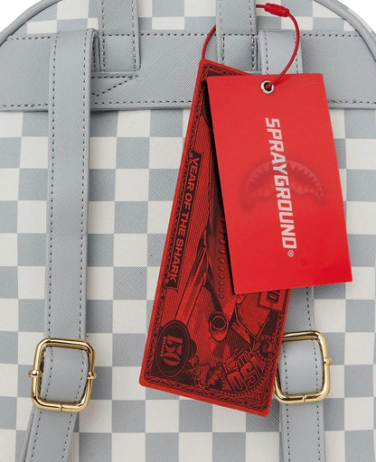 Zainetto Sprayground marrone "CREAM AND BROWN TEAR CHECK SAVAGE BACKPACK"