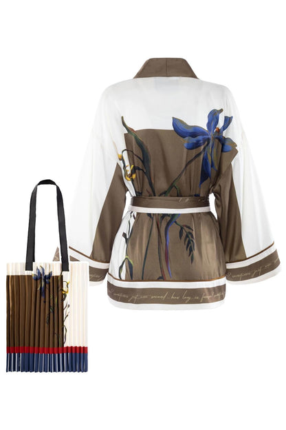 Giacca Nenette kimono stampata donna