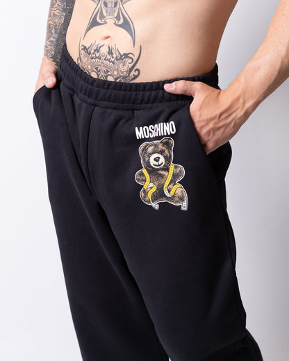 Pantalone Moschino in felpa "Teddy Bear Print" uomo