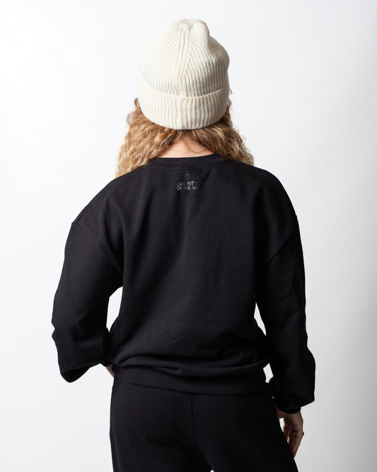 Felpa Marcelo Burlon girocollo con strass donna