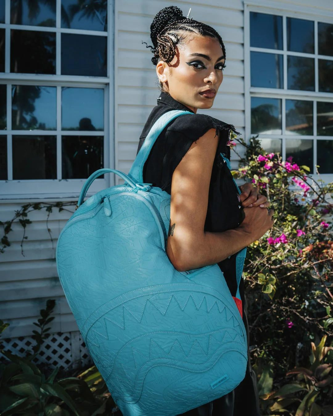Zaino Sprayground acqua Embossed graffiti  backpack