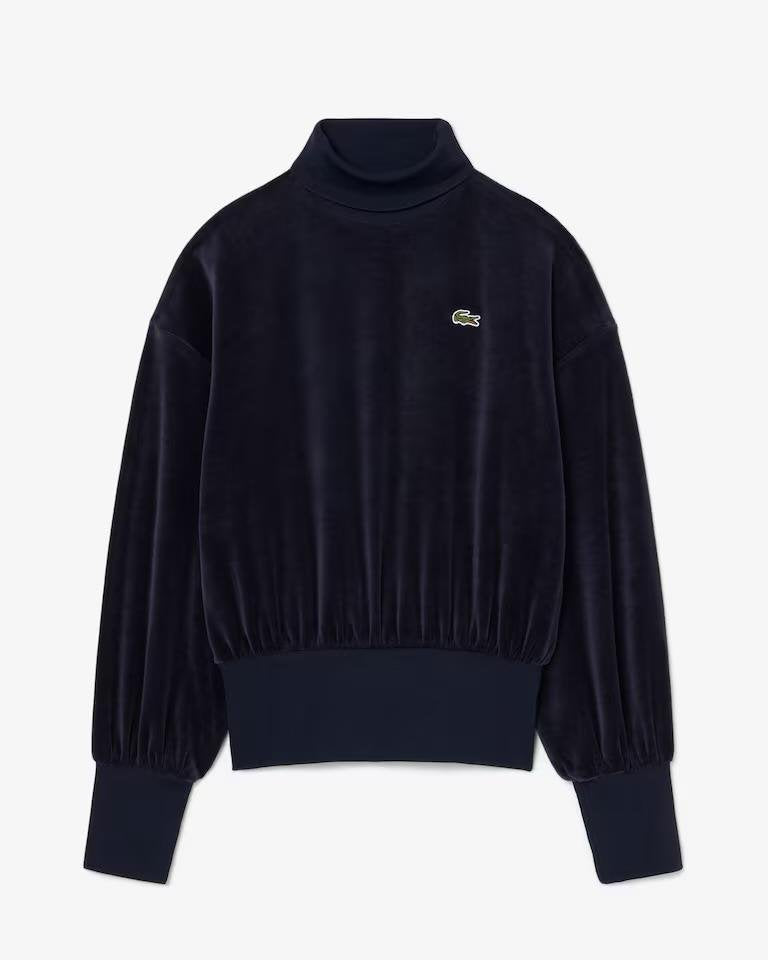 Maglia Lacoste in ciniglia con logo ricamato
