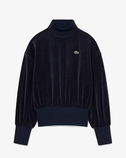Maglia Lacoste in ciniglia con logo ricamato
