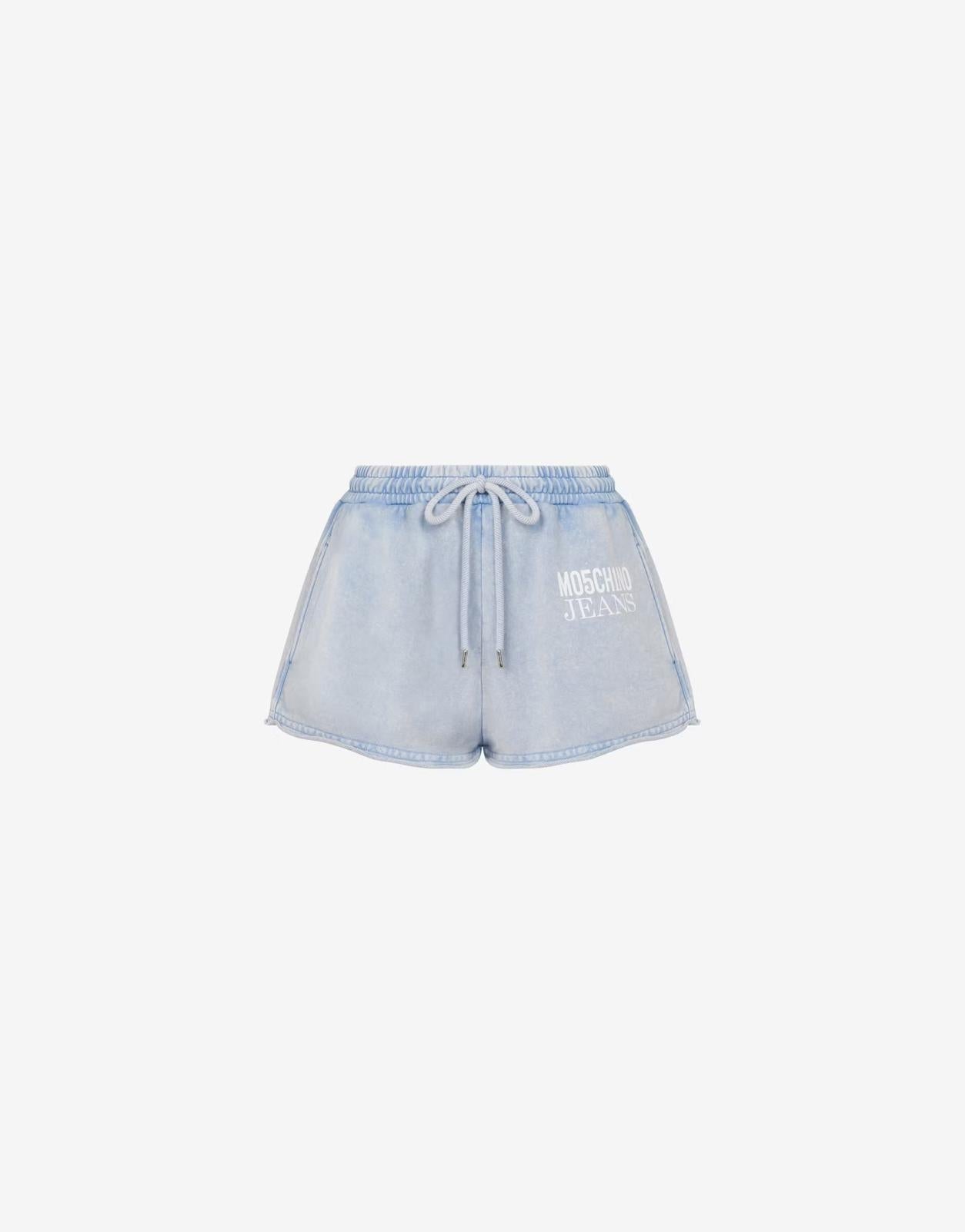 Short Moschino Jeans in felpa con logo stampato donna