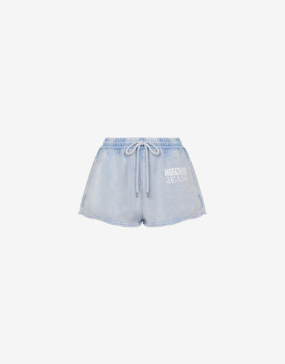 Short Moschino Jeans in felpa con logo stampato donna
