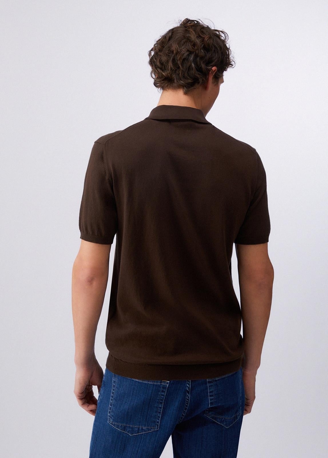 Polo Liu Jo in maglia misto seta uomo