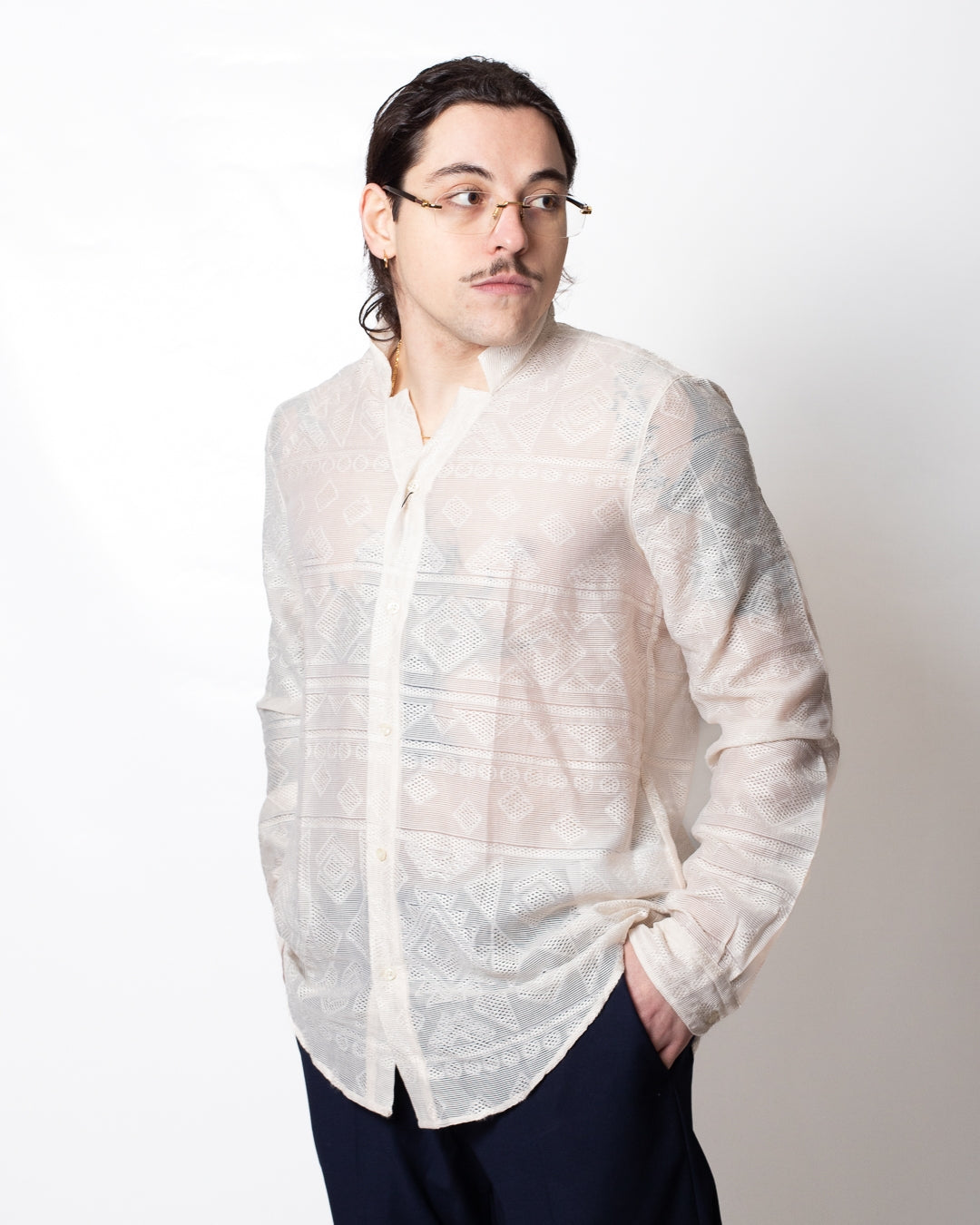 Camicia Liu Jo in maglia traforata uomo