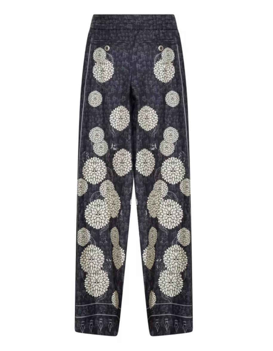 Pantalone John Richmond stampato in seta uomo