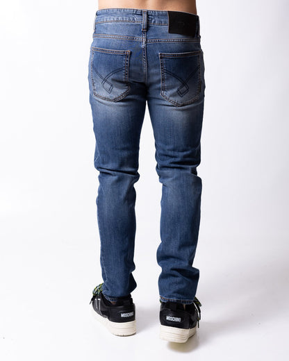 Jeans Daniele Alessandrini slim fit in cotone stretch cinque tasche