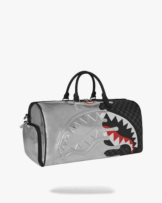 Borsone Sprayground nero SILVER SIDE DRIP BLACK CHECK LARGE DUFFLE 