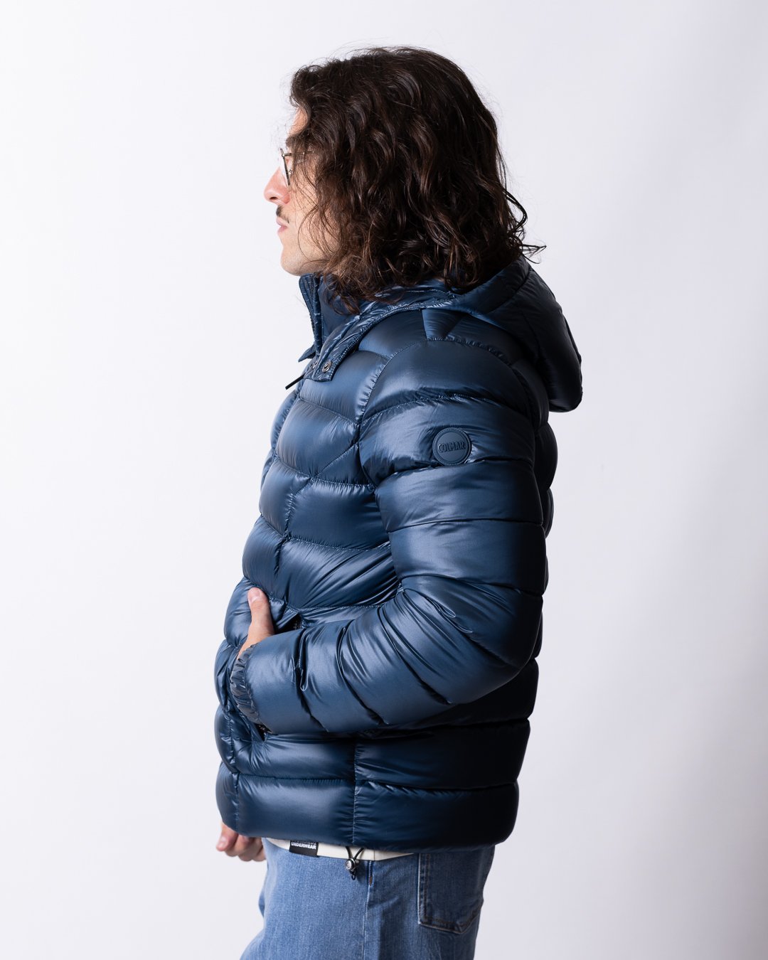 Piumino Colmar lucido con cappuccio staccabile uomo