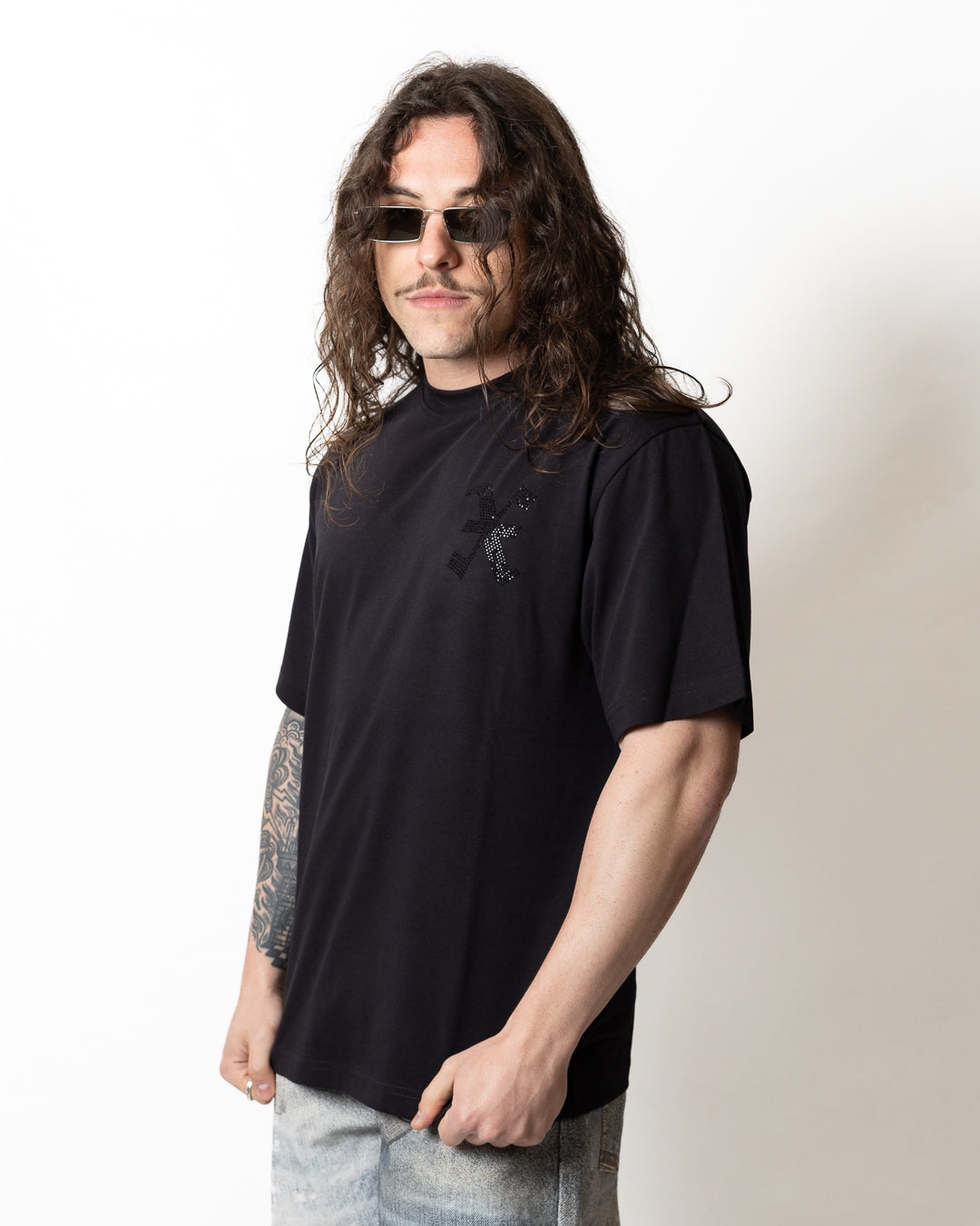 T-Shirt Richmond X con ricamo e strass uomo