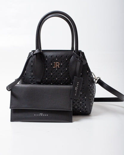 Borsa John Richmond in vera pelle con dettagli traforati donna