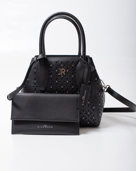 Borsa John Richmond in vera pelle con dettagli traforati donna