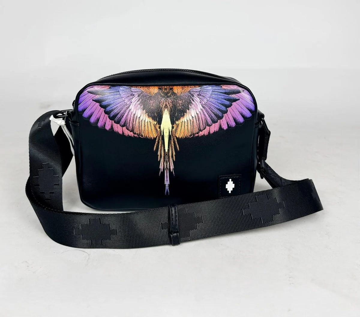  Tracolla Marcelo Burlon in ecopelle "Icon Wings"  logato