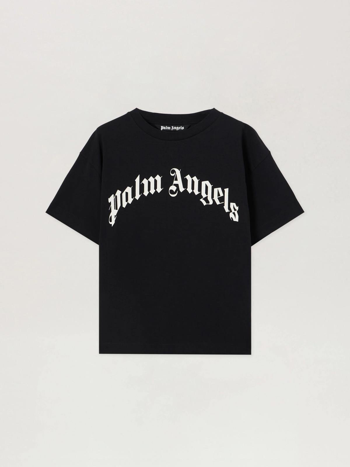 T-Shirt Palm Angels "Curved Logo Regular" uomo