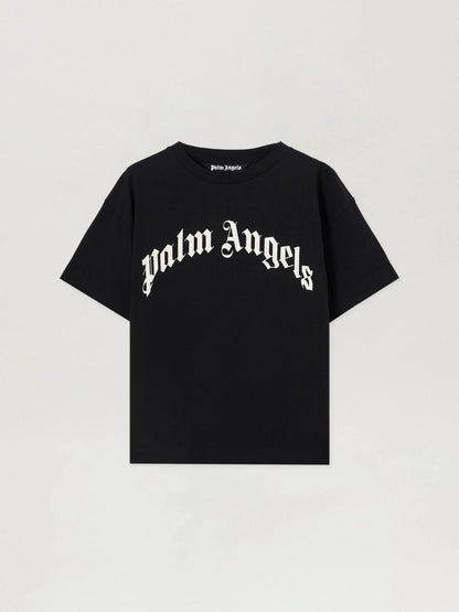 T-Shirt Palm Angels "Curved Logo Regular" uomo