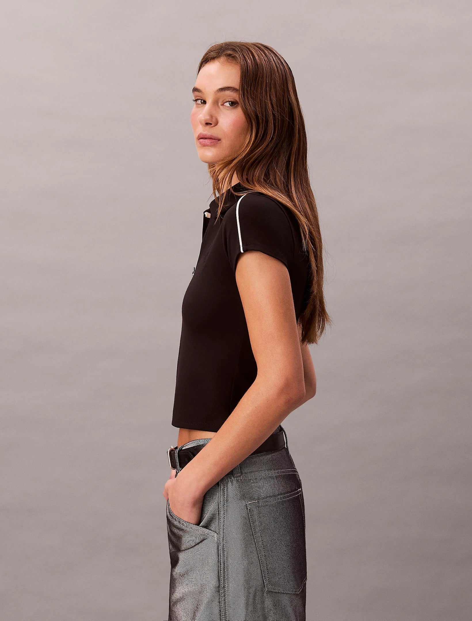 Polo Calvin Klein con zip donna