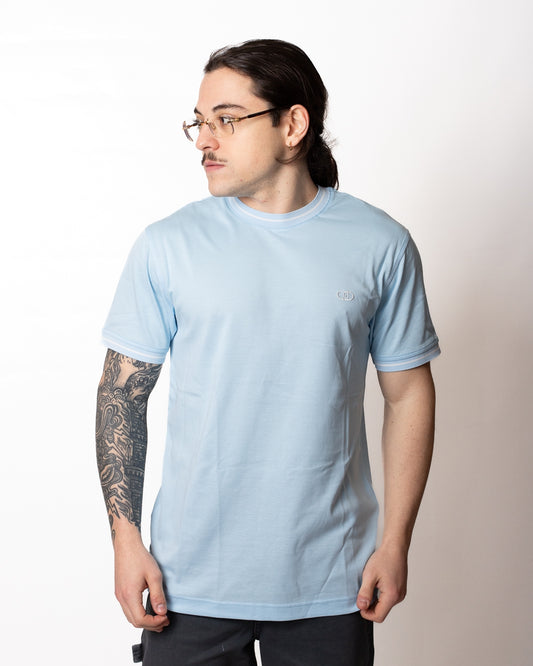 T-Shirt Liu Jo in misto seta con bordi a contrasto uomo