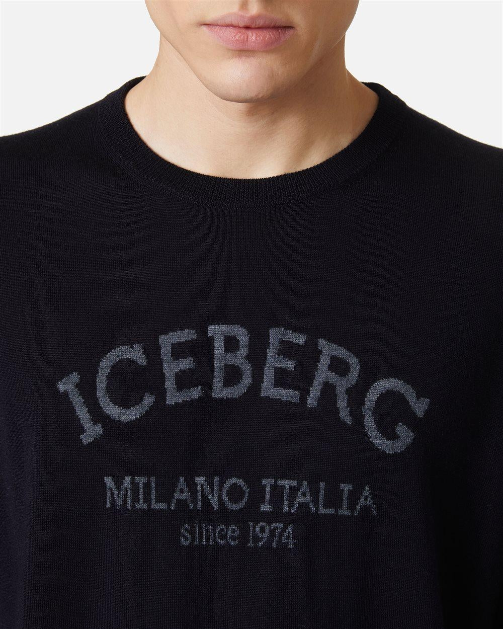 Maglia Iceberg girocollo logata uomo