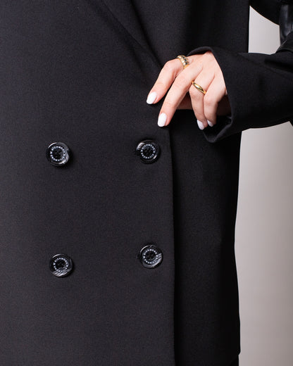 Giacca blazer Richmond X doppiopetto con lacci in pelle donna